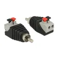 Produktbild: DELOCK Adapter Terminalblock 2Pin -> Cinch Stecker Drucktast