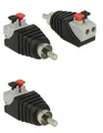 Produktbild: 3 Stück Adapter Terminalblock - 2Pin -  Cinch Stecker Drucktaste