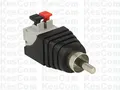 Produktbild: Delock 65566 Terminaladapter mit Drucktaster auf Cinch RCA Stecker  2 polig
