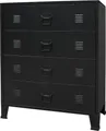 Produktbild: vidaXL Schubladenschrank Metall Industrie-Stil 78 x 40 x 93 cm Schwarz