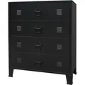 Produktbild: vidaXL Schubladenschrank Metall Industrie-Stil 78 x 40 x 93 cm Schwarz