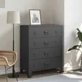 Produktbild: vidaXL Schubladenschrank Metall Industrie-Stil 78 x 40 x 93 cm Schwarz