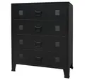 Produktbild: vidaXL Schubkastenkommode, Schubladenschrank Metall Industrie-Stil 78 x 40 x 93 cm Schwarz