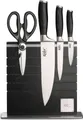 Produktbild: Käfer Magnet-Messerblock (5tlg), inkl. 3 Messer, 1 Schere, Griffe aus Pakkaholz, für bis zu 8 Messer