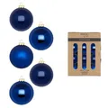 Produktbild: Weihnachtskugeln Glas 3cm 24 Stück - matt & glänzend - Mini Christbaumkugeln Weihnachtsbaumkugeln für Weihnachten - Christbaumschmuck & Weihnachtsbaumschmuck Dunkelgrün - Royal Blau
