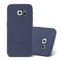 Produktbild: Cadorabo Hülle kompatibel mit Samsung Galaxy S6 Edge Schutzhülle TPU Silikon Case Frost Design Slim Kratzfest Weiche Gummi mit Rundumschutz Case Hülle für Galaxy S6 Edge in Blau