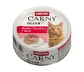 Produktbild: Carny Ocean Katzen Nassfutter Weißer Thunfisch + Rind (12 x 80 g), Katzenfutter nass von animonda für ausgewachsene Katzen, mit zartem Fischfilet, ohne Getreide und Zucker