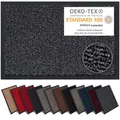 Produktbild: Carpet Diem Fußmatte, einfach sauber I Schmutzfangmatte Eingangsbereich - Fussmatte Innen & Außen, rutschfeste Türmatte, Schmutzfang Teppich für Haustür I Fußabtreter in Anthrazit-Schwarz 40x60 cm