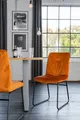 Produktbild: KAWOLA Set 2x Stuhl ZITA Esszimmerstuhl Velvet orange