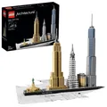 Produktbild: LEGO Architecture New York City Set, Skyline-Modellbausatz mit World Trade Center und Freiheitsstatue, Basteln für Erwachsene, Home und Büro-Deko, Geschenke für Frauen und Männer 21028