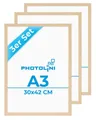 Produktbild: PHOTOLINI Bilderrahmen 3er Set, stabiles MDF-Holz, mit Acrylglas, extra Zubehör, (3er Set)
