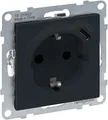 Produktbild: Legrand SEANO Kombinationssteckdose Steckdose mit USB Typ C, Steckklemmen, mit erhöhtem Berührungsschutz, anthrazit lackiert (765426)