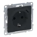 Produktbild: Legrand 765426 SEANO Kombinationssteckdose Steckdose mit USB Typ C, Steckklemmen, mit erhöhtem Berührungsschutz, anthrazit lackiert