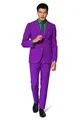 Produktbild: OppoSuits Modisch Party Einfarbige Anzüge für Herren - Mit Jackett, Hose und Krawatte, Lila (Purple Prince), 50