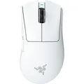 Produktbild: Razer DeathAdder V4 Pro - Ultraleichte kabellose ergonomische E-Sport Maus - 57g leicht - 2,4 GHZ Hyperspeed - Focus Pro 45K Optical Sensor - bis zu 8K Hz Polling - Mouse Switches Gen-4 | Weiß