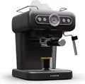 Produktbild: Klarstein Espresso Siebträgermaschine mit Milchaufschäumer, 1,2L Retro Mini-Espressomaschine mit Siebträger, 950 W Kaffeemaschine Klein, Edelstahl-Kaffeemaschine für Cappuccino, Latte & Macchiato