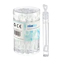Produktbild: Relaxdays 48er Pack Seifenblasen Hochzeit, Herzgriff, Seifenblasenflüssigkeit, Gastgeschenk, Mitgebsel, Kinder, weiß