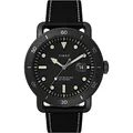 Produktbild: Timex Men's Port 42mm Stainless Steel Analog Quartz Leather Strap, Black, 20 Casual Watch (Model: TW2U01800)