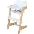 Produktbild: Roba Hochstuhl, Weiß, Holz, Teilmassiv,Bambus, 45x86x50 cm, Babymöbel, Hochstühle & Zubehör, Hochstühle