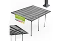Produktbild: Juskys Terrassendach Borneo, BxT: 495x303 cm, 5x3 m, Regen- und Sonnenschutz, lichtdurchlässig, UV-Schutzfolie