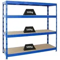 Produktbild: Proregal Schwerlastregal, Blau, Metall, Rechteckig, 200x180x60 cm, Freizeit, Heimwerken, Werkstatt, Schwerlastregale