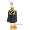 Produktbild: Kare Design Tischlampe Animal Rabbit, Gold/Schwarz, Hasenleuchte, Tischleuchte, Nachttischlampe, Tiermotiv, Kippschalter am Kabel, Leuchtmittel nicht inklusive, 68x23x26 cm (HxBxT)