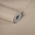 Produktbild: Mustertapete mit Metallic Design & Struktureffekt – Creme, Metallic, Rosa