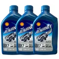 Produktbild: 3 x SHELL ADVANCE AX7 4T SAE J300 15W-50, API SL, JASO MA2 RCE für POWER BIKES