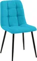 Produktbild: CLP Esszimmerstuhl Tilde Bezug gepolstert gesteppt mit Rückenlehne bis 150 kg,türkis Stoff