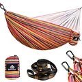 Produktbild: NATUREFUN Ultraleichte Reise Camping Hängematte | 300 kg Tragkraft (275 x140 cm),Atmungsaktiv,Schnelltrocknendes Hängematten |2 x Premium Karabiner,2 x Schlingen Inbegriffen | Draußen Drinnen Garten