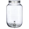 Produktbild: Relaxdays Getränkespender 8 l, Glas, Zapfhahn, Retro Saftspender Gastro, Vintage Limonadenspender Gartenparty, klar