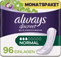 Produktbild: Always Discreet Normal Einlagen Blasenschwäche Inkontinenz 4 x 24 Stück