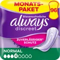 Produktbild: Always Discreet Inkontinenzeinlagen Normal, 96 Binden (4 x 24 Stück) Schutz