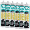 Produktbild: Sista F154 Hochbau&Anschluss, elastischer, neutralvernetzender Dichtstoff, zur Verfugung von Außenwandfugen, als Abbdichtung im Holz- und Metallbau, weiß, 6x 300ml