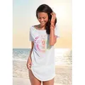 Produktbild: Venice Beach Longshirt mit Frontprint, Shirtkleid, Strandkleid, luftig und leicht weiß 44/46