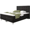 Produktbild: Boxspringbett - schwarz - H3 - 140x200 cm