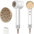 Produktbild: Dreame Hair Glory Combo Haartrockner,Trocknet schnell,110.000 Umdrehungen pro Minute,Luftstrom 70m/s,Negativ-Ionen-Technologie Weiß - Weiß