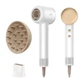 Produktbild: DREAME Hair Glory Combo Haartrockner,Trocknet schnell,110.000 Umdrehungen pro Minute,Luftstrom70m/s,Negativ-Ionen-Technologie,Temperatur-und Luftgeschwindigkeitsregelung,Düse Diffusor,Geräuscharm,Weiß