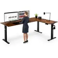 Produktbild: di volio Eckschreibtisch Trani rechts – elektrisch, höhenverstellbar, braun - Bronze