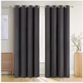 Produktbild: Blumtal Verdunkelungsvorhang 2er-Set Gardinen Wärmeisolierend Blickdicht (2 St), Ösen, verdunkelnd, mit Ösen grau 140 cm x 175 cm