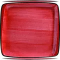 Produktbild: 2x Bonna Aura Passion Moove Platte rechteckig 32x30cm 2,5cm hoch Rot Creme Porzellan APSMOV41KR Servierplatten Speise Geschirr
