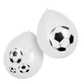 Produktbild: Boland 62505 - Latexballons Fußball, 6 Stück, Größe ca. 23 cm, 2 Motive sortiert, Luftballons, Geburtstag, Gartenparty, Mottoparty, Hängedekoration, Karneval, Bundesliga, Football