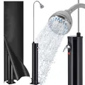 Produktbild: Solardusche 18L Gartendusche Pooldusche Außendusche Camping Dusche schwarz 215cm