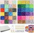 Produktbild: Schmuckset Armband DIY Set, Bastelperlen, 12000+ Stück Perlen Set,Alphabet Perlen, Armband Schmuckherstellung Kit für Armbänder, Halsketten& Fußketten