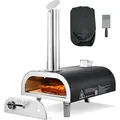 Produktbild: VEVOR Pizzaofen Outdoor 12 Zoll Pellet-Pizzaofen mit eingebautem Thermometer (max. 540 °C) & Schaufel & Tragtasche, tragbarer Pizzamaker für Gart...