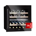 Produktbild: Weinkühlschrank 2 Zonen Weinlagerschrank 36 Flaschen Einbaugerät 85L Schwarz