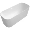 Produktbild: Villeroy und Boch Finion Rechteck-Freistehwanne 177FIN7N100V2RW 170 x 70 cm, Wasserzulauf, Design-Ring, stone white, chrom