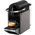 Produktbild: KRUPS Nespresso XN306T Pixie Redesign Kapselmaschine Titan/Schwarz