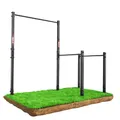 Produktbild: K-Sport: Stationäre Outdoor Klimmzugstange + Dip Station I Wetterfeste Kraftstation mit Pull-Up Bar & Dip Stange I Klimmzug Dip Station, inkl. E-Book