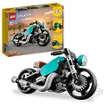 Produktbild: LEGO Creator 3in1 Oldtimer Motorrad Set, klassisches Motorrad-Spielzeug vom Straßenmotorrad zum Dragster Auto, Fahrzeug-Bauspielzeug für Kinder, Jungen und Mädchen 31135